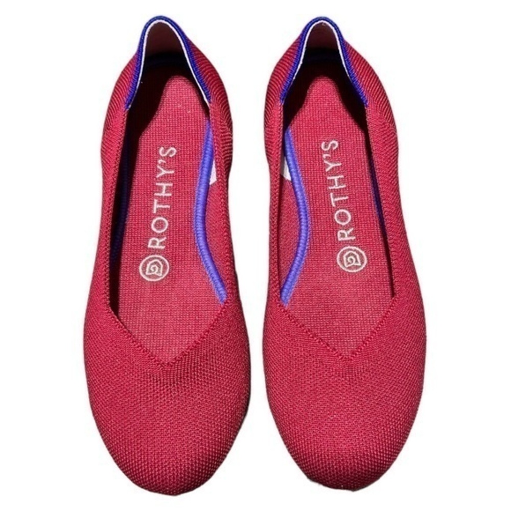 Rothy’s The Flat Round Toe Ballet‎ Flats Red Size 6.5